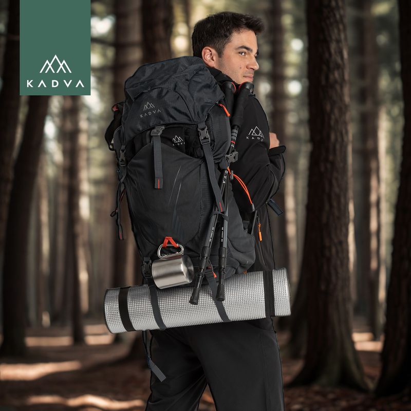 KADVA Vagabundo 40 l black trekking backpack 31