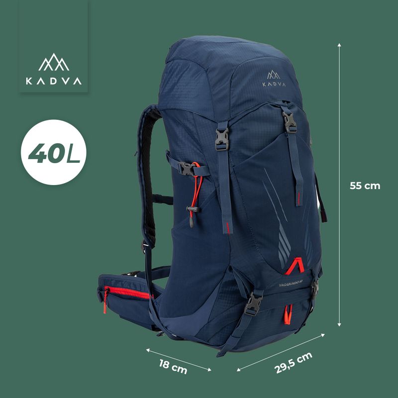 KADVA Vagabundo 40 l blue trekking backpack 24