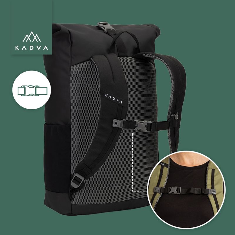 KADVA Companion 20 l black urban backpack 8