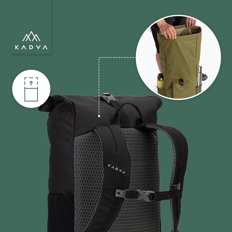 KADVA Companion 20 l black urban backpack 10