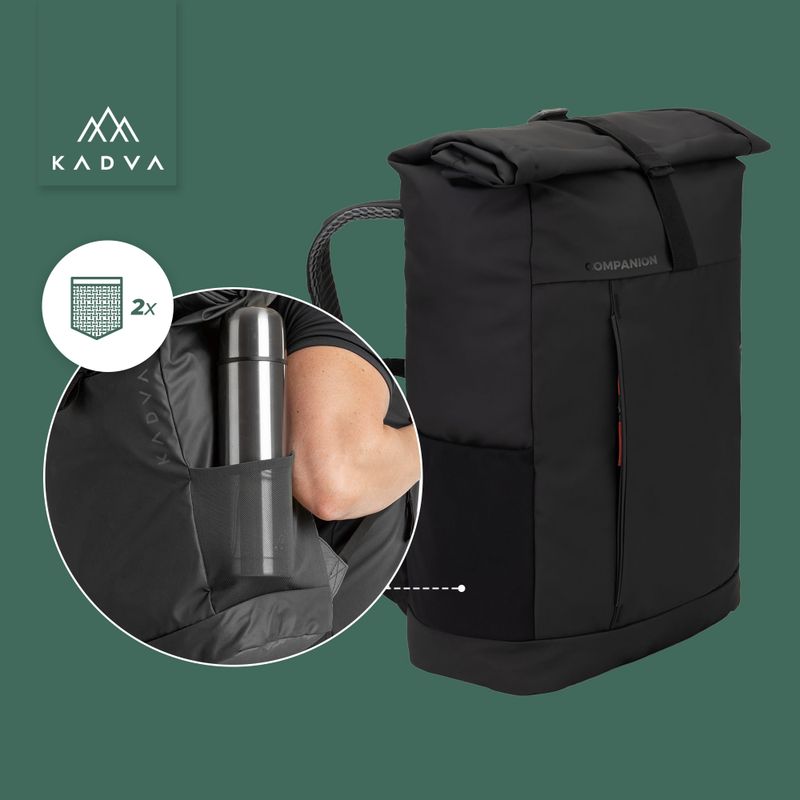 KADVA Companion 20 l black urban backpack 11