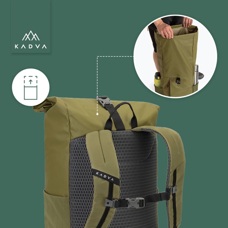 KADVA Companion 20 l khaki city backpack 18