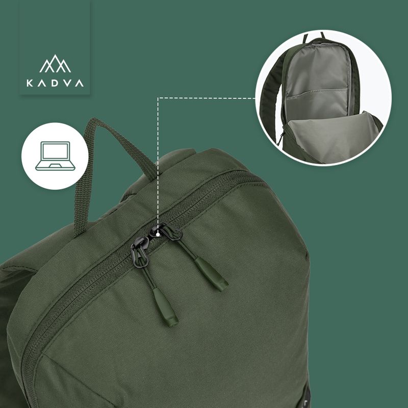 KADVA CityQuest 9 l green urban backpack 8