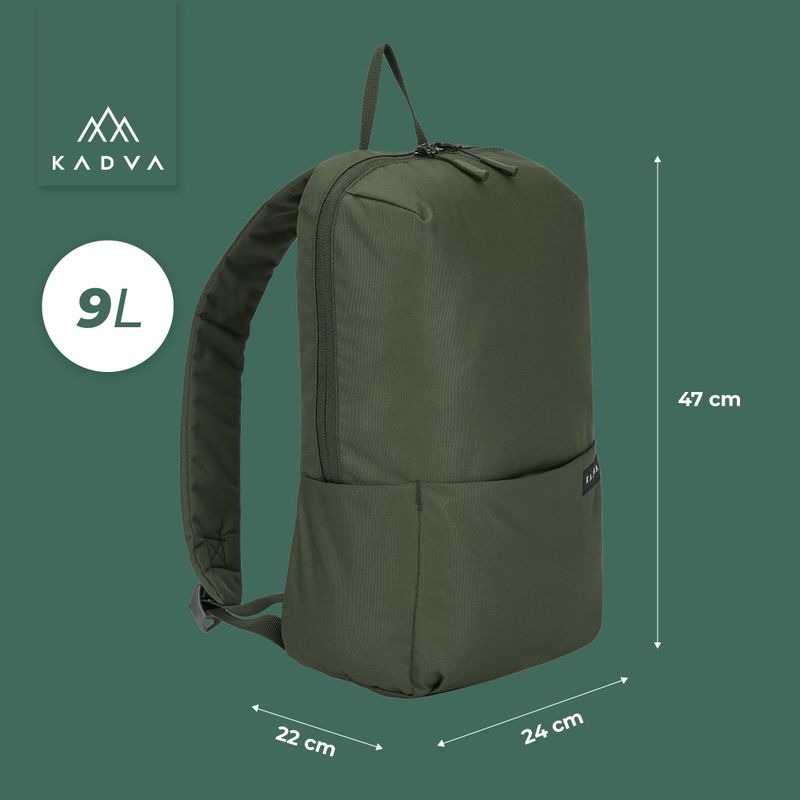 KADVA CityQuest 9 l green urban backpack 7
