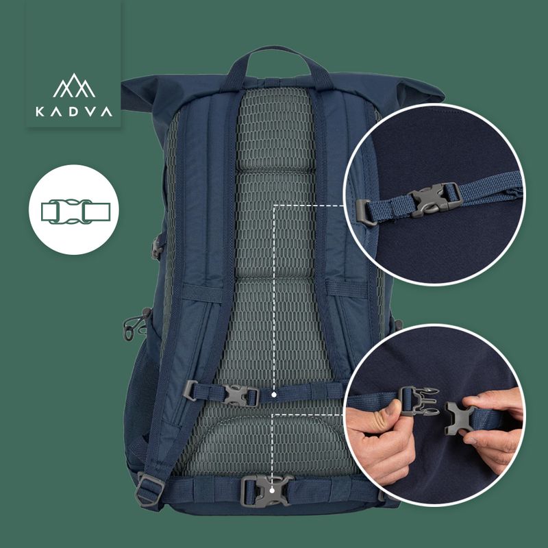 KADVA CityQuest 22L Urban Backpack Navy Blue 22
