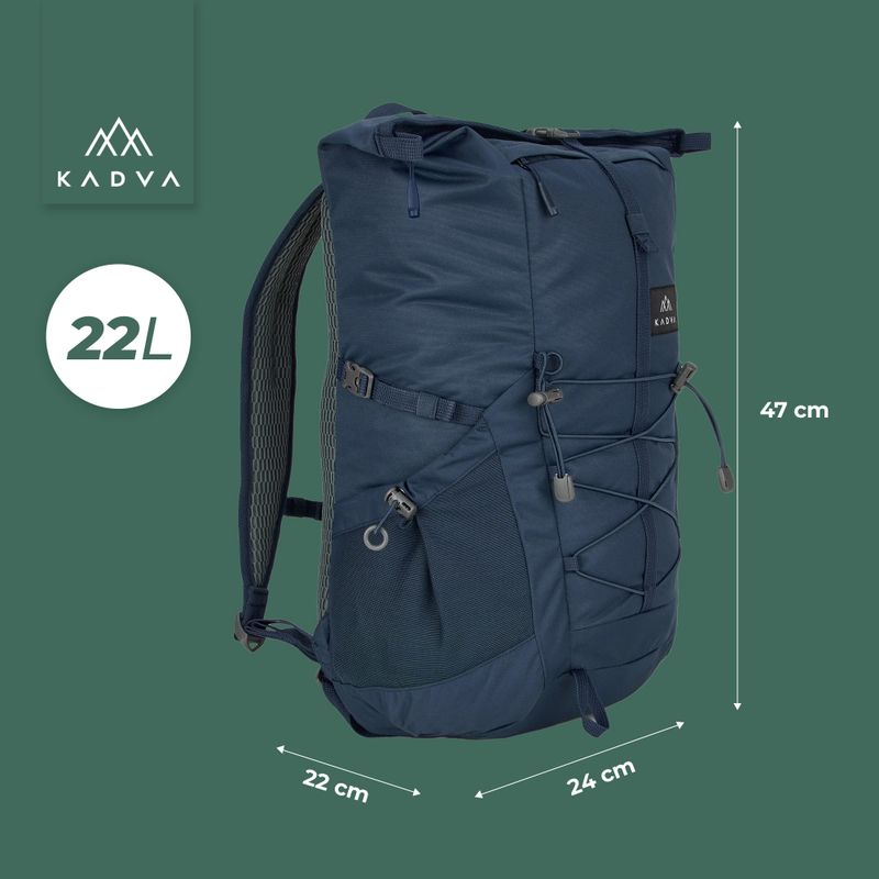 KADVA CityQuest 22L Urban Backpack Navy Blue 23