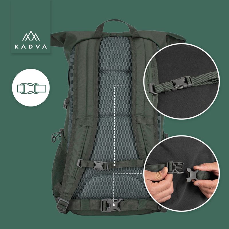 KADVA CityQuest 22L Green Urban Backpack 22