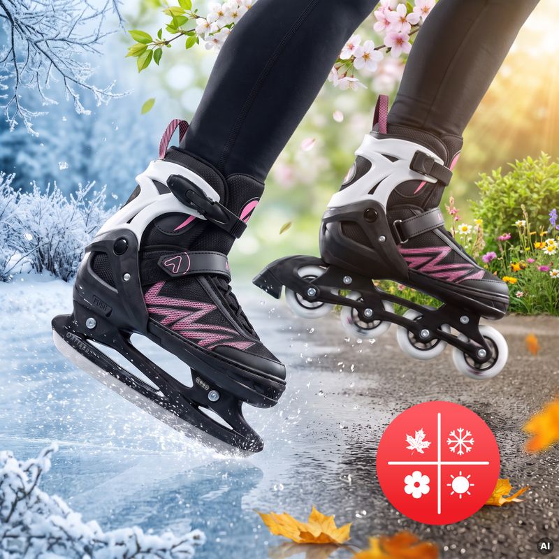 ATTABO 2-in-1 children's skates Kylo pink 2