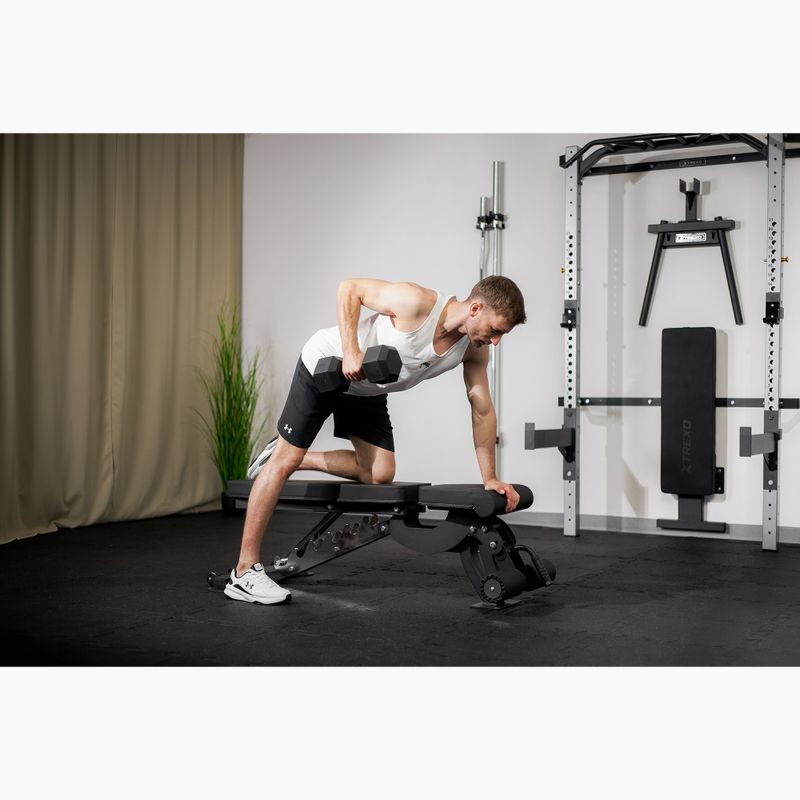 XTREXO B750 adjustable training bench black 10
