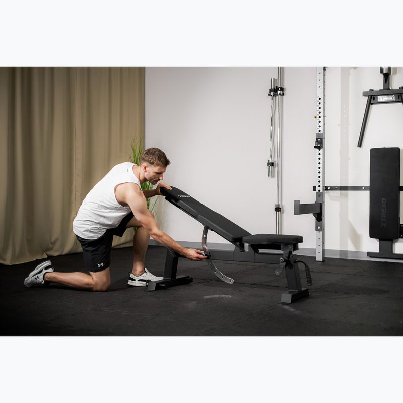 XTREXO B750 adjustable training bench black 11