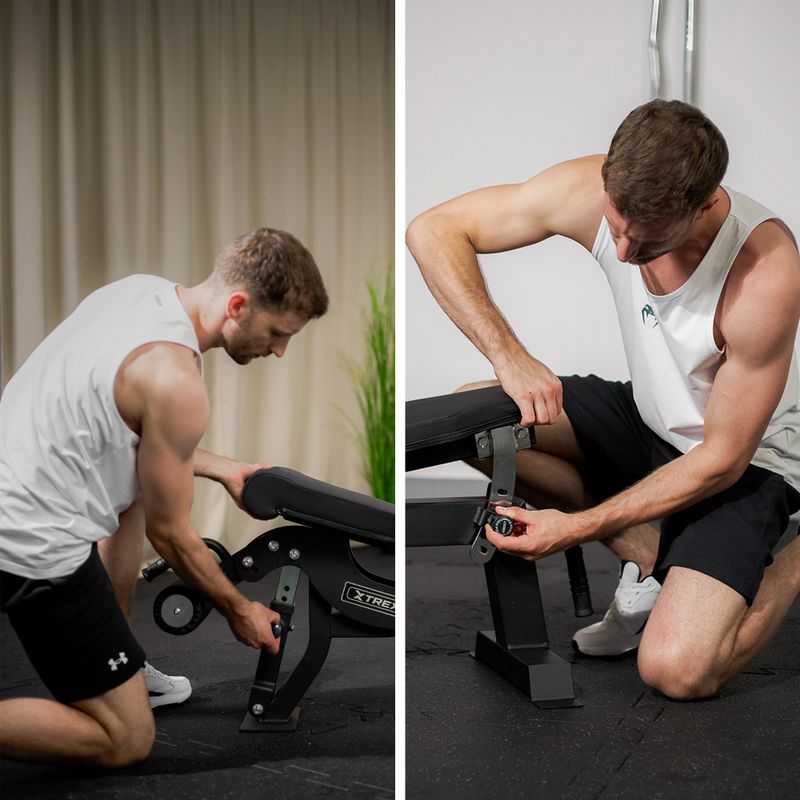 TREXO B750 adjustable training bench black 11