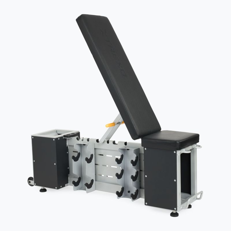 XTREXO Storage adjustable training bench black