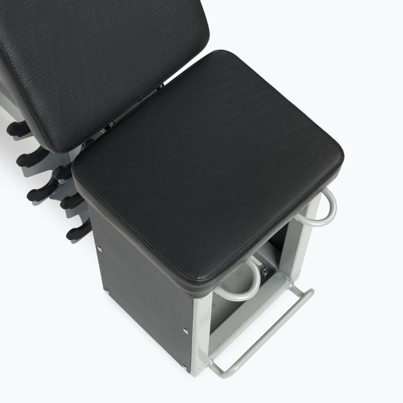 Set TREXO Bench Storage + dumbells Hex black 12