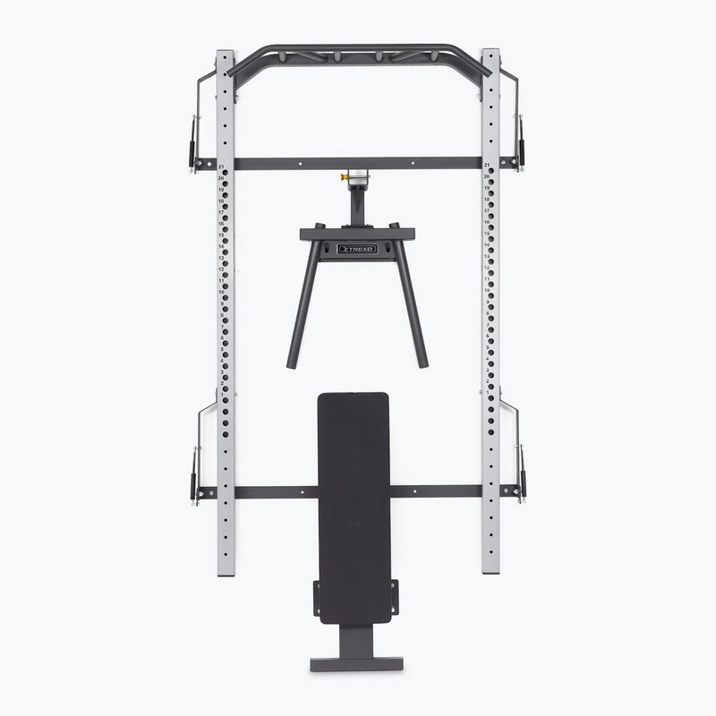 XTREXO Mercury wall cage with bench and plate rack black 5