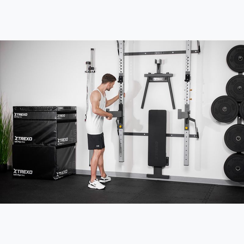 TREXO Mercury wall cage with bench and plate rack black 11