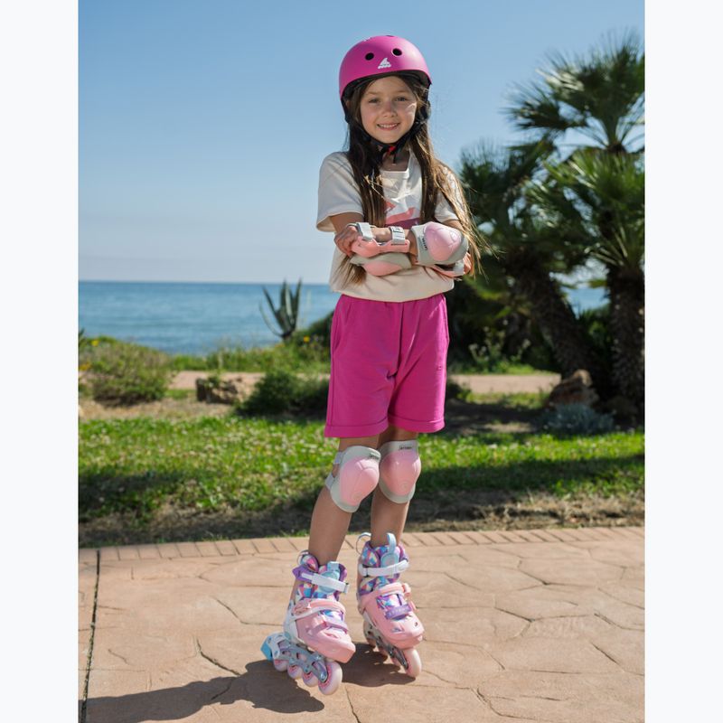 Children's inline skates ATTABO Flashled adjustable pink 14