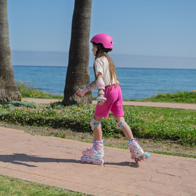Children's inline skates ATTABO Flashled adjustable pink 17