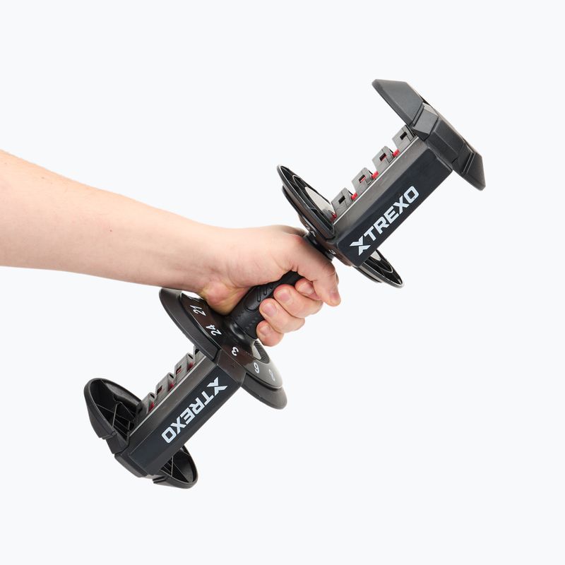 TREXO adjustable dumbbell holder 24 kg TXO-B4W002-B black 5