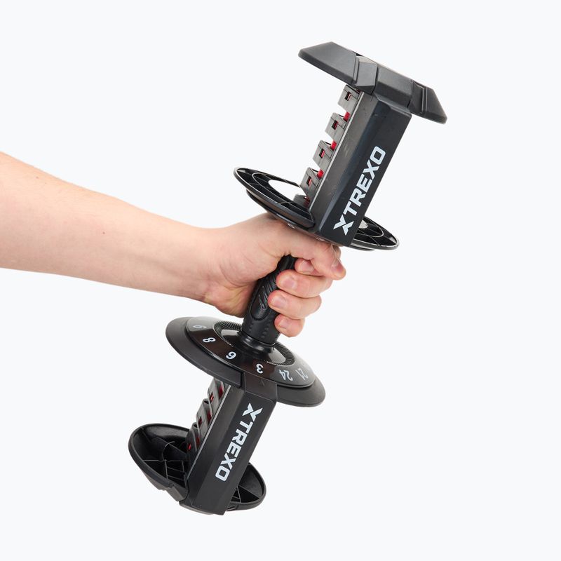 XTREXO adjustable dumbbell holder 24 kg TXO-B4W002-B black 6