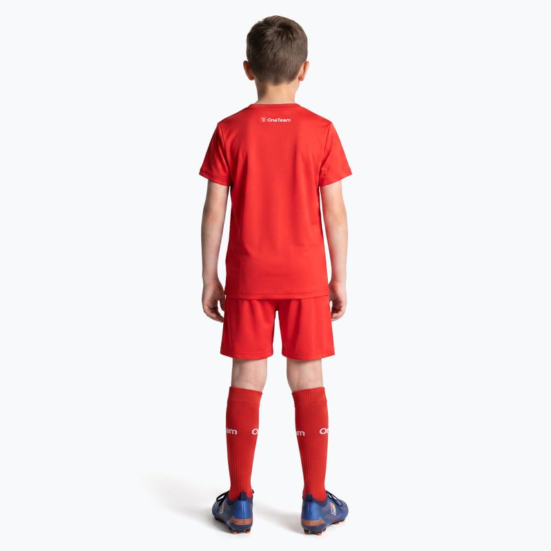 Children's football kit OneTeam Precision Set shirt and shorts red 3