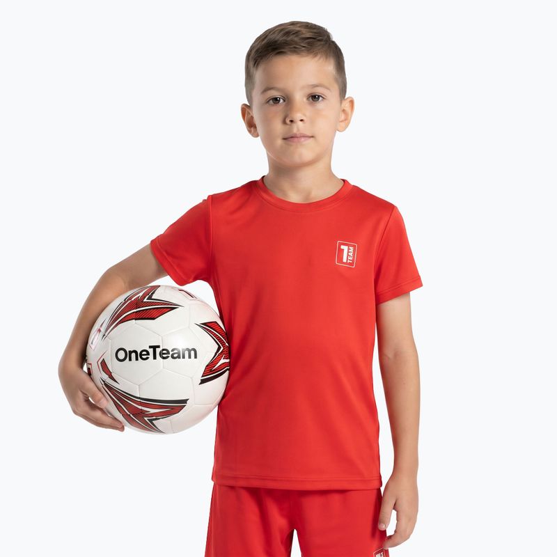 Children's football kit OneTeam Precision Set shirt and shorts red 5