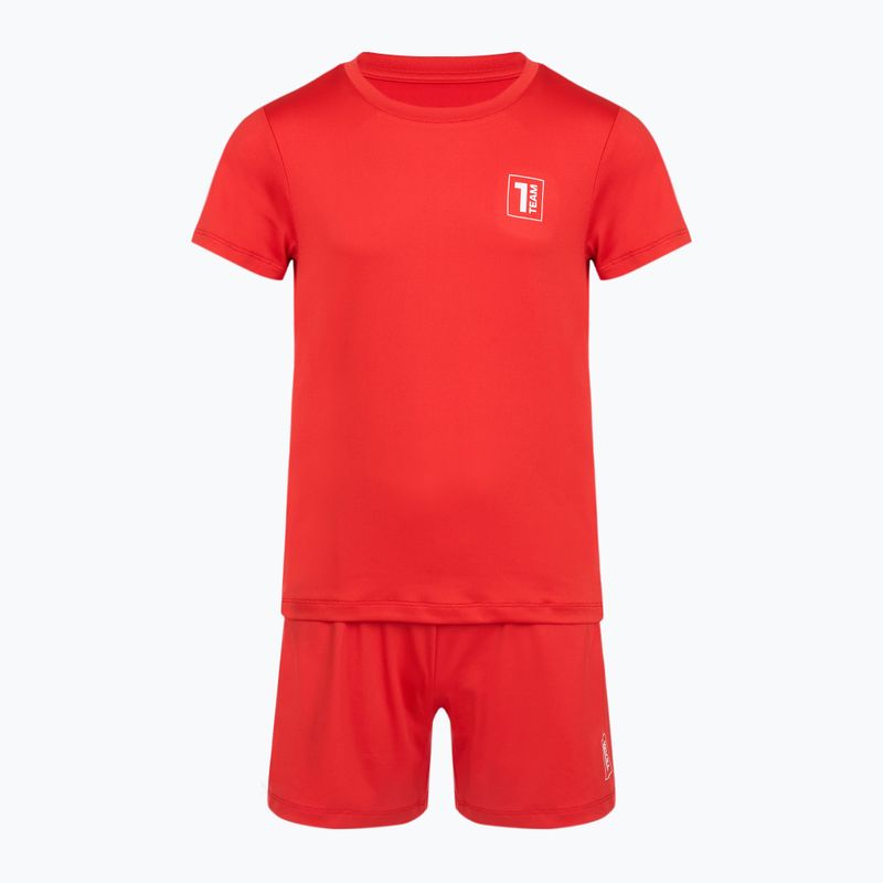 Children's football kit OneTeam Precision Set shirt and shorts red 6