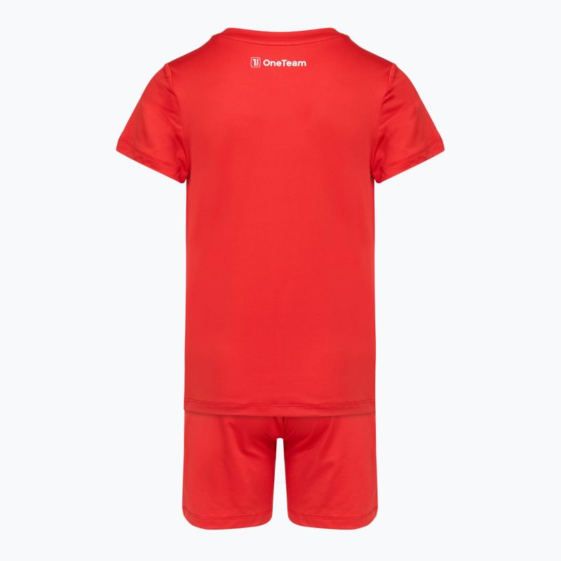 Children's football kit OneTeam Precision Set shirt and shorts red 7