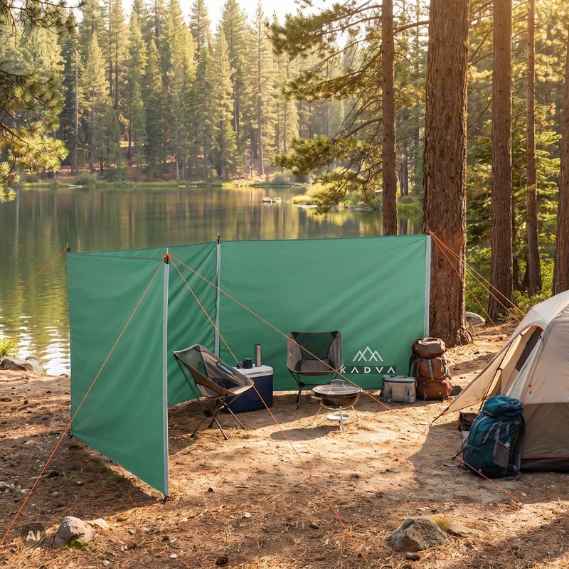 KADVA Screen green camping windbreak 2