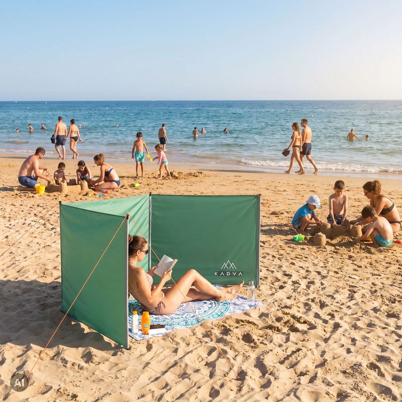 KADVA Screen green camping windbreak 3
