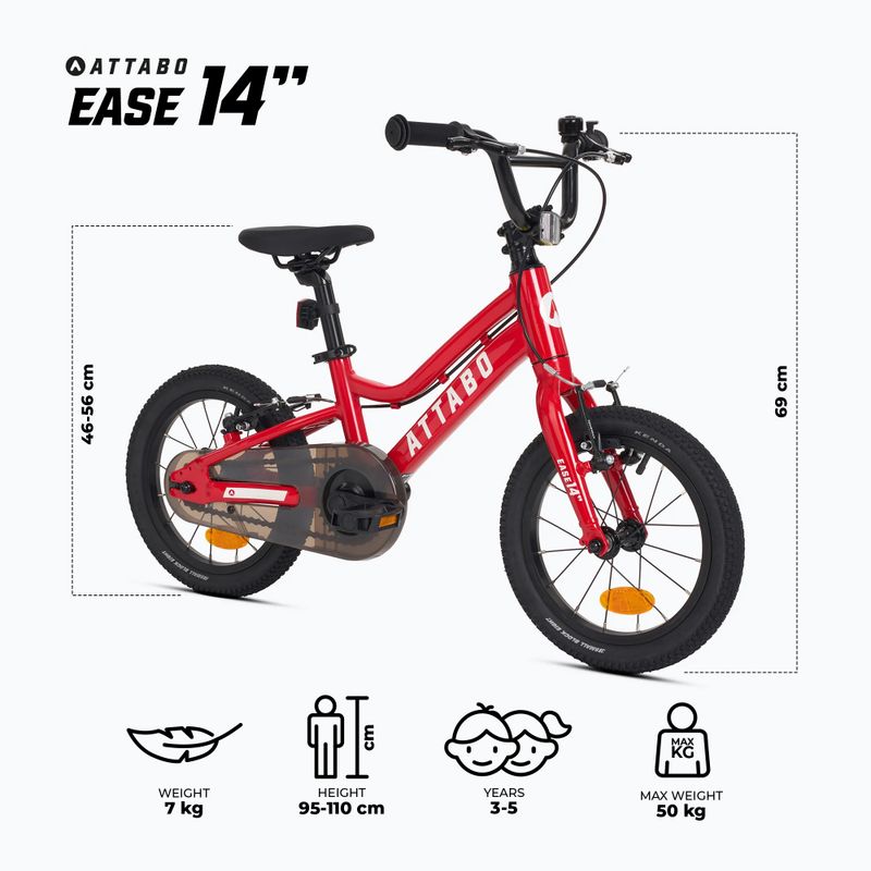 Children's bicycle ATTABO EASE 14" red 2