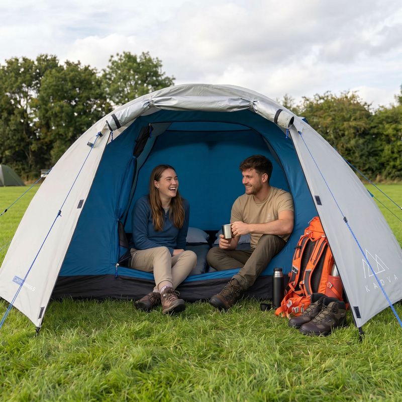 4-person camping tent KADVA CAMPdome 4 grey 10