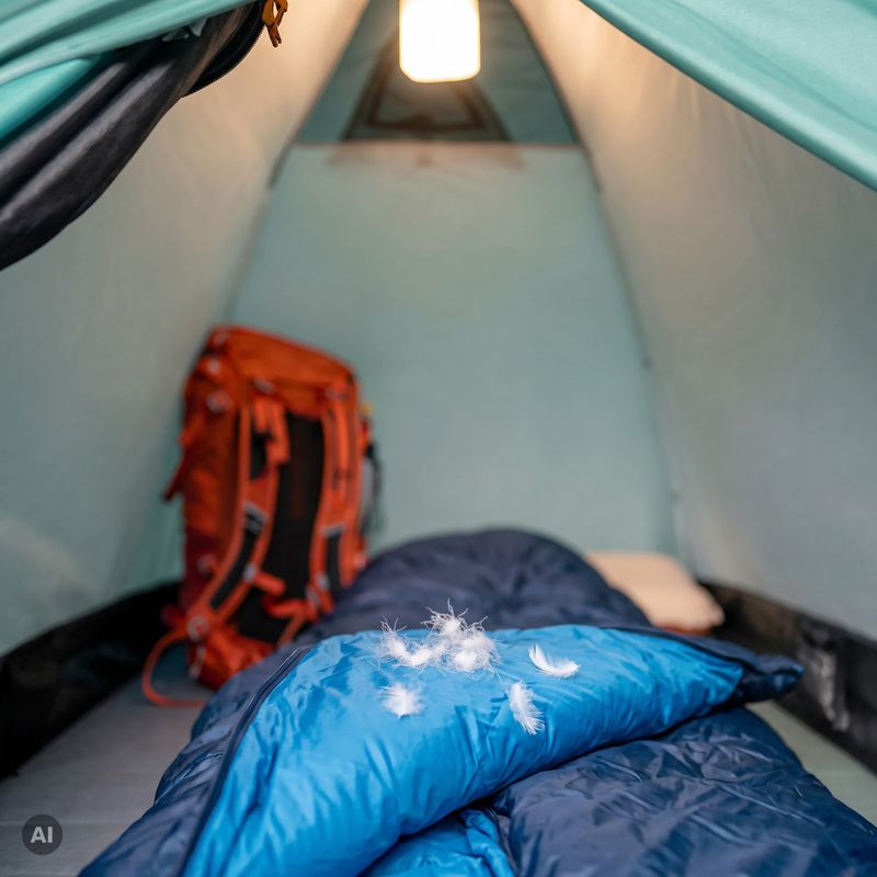 KADVA Mafana 200 down sleeping bag blue 4