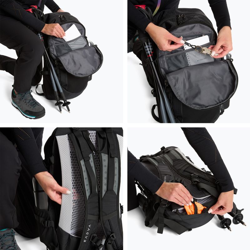 KADVA Okole 25 l black hiking backpack 12