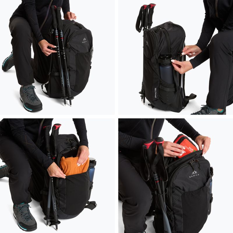 KADVA Okole 25 l black hiking backpack 13