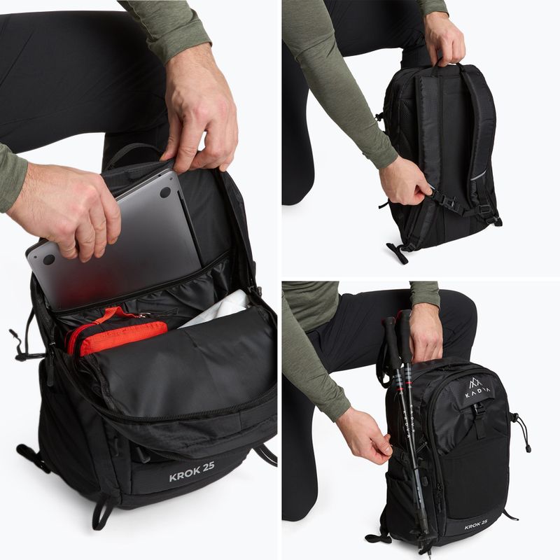 KADVA hiking backpack laptop pocket Step 25 l black 9