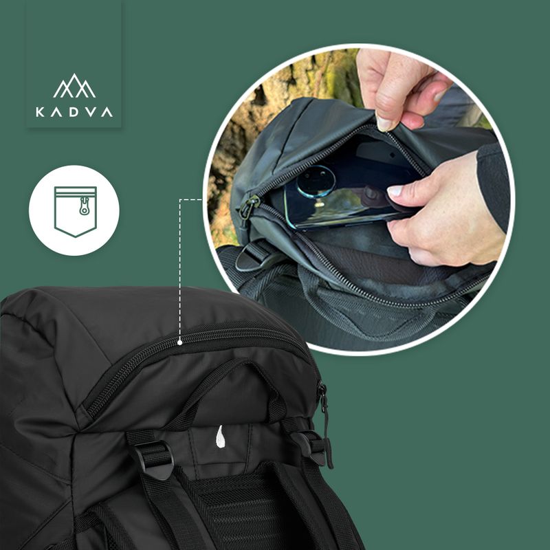 KADVA Mundoro 35 l black hiking backpack 15