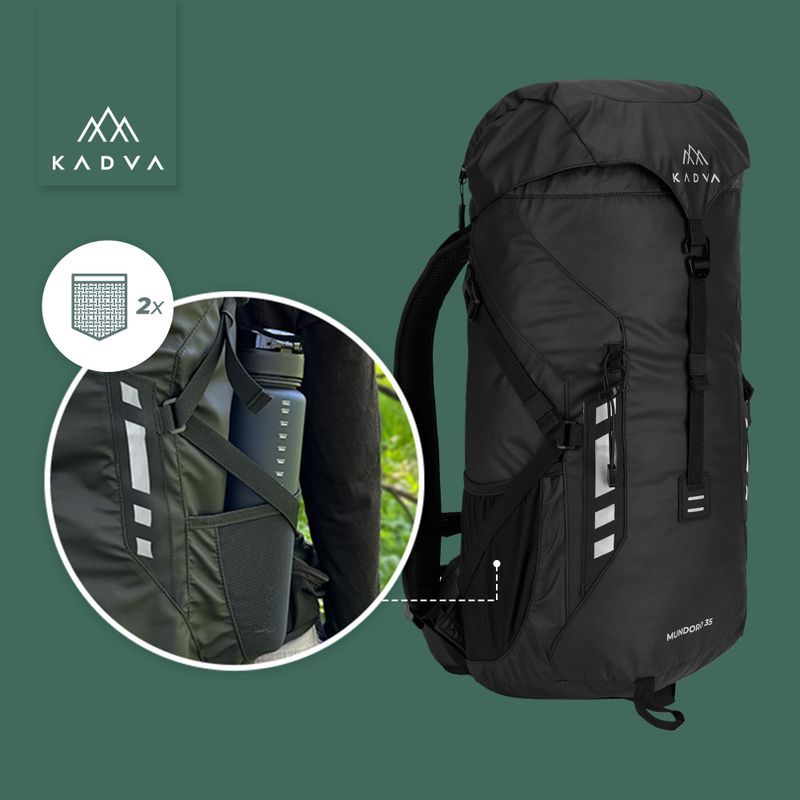 KADVA Mundoro 35 l black hiking backpack 16