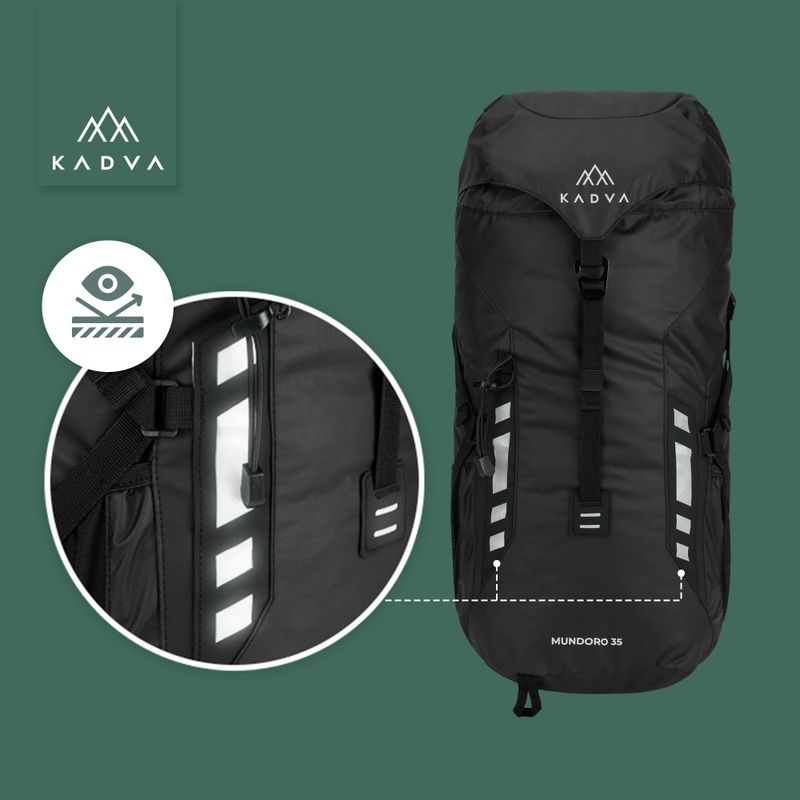 KADVA Mundoro 35 l black hiking backpack 17
