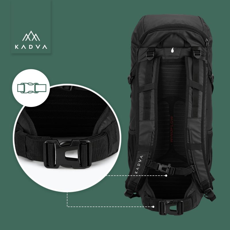 KADVA Mundoro 35 l black hiking backpack 19