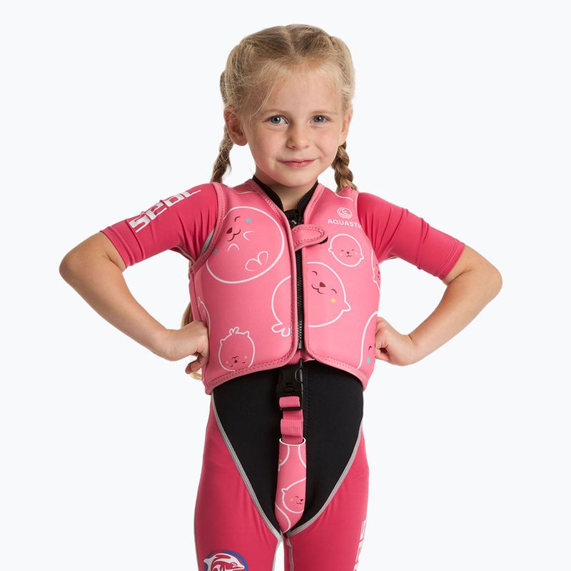 AQUASTIC Junior children's buoyancy waistcoat pink 2