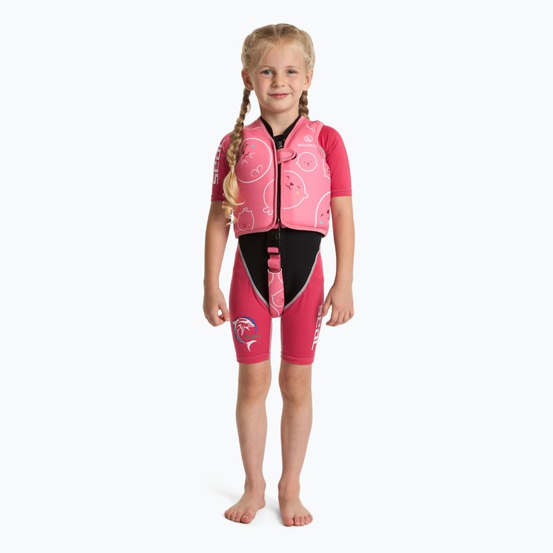 AQUASTIC Junior children's buoyancy waistcoat pink 3