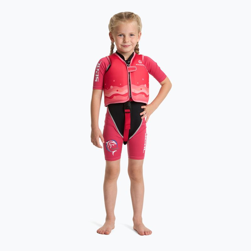 AQUASTIC Junior children's belay waistcoat dark pink 3