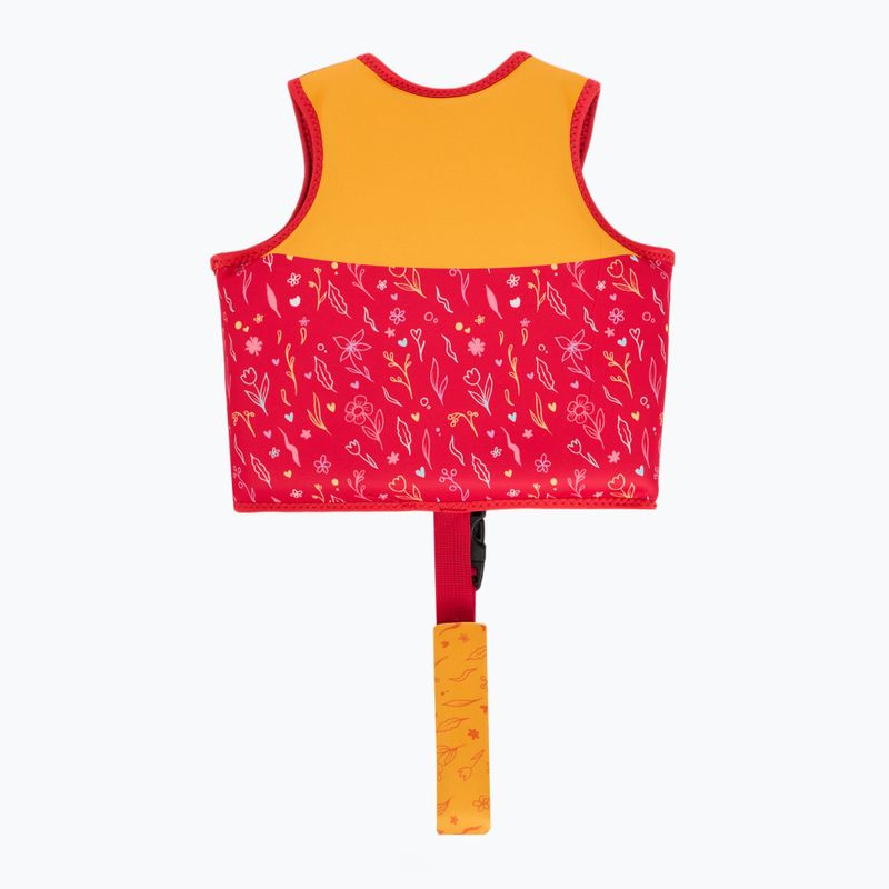 AQUASTIC Junior children's buoyancy waistcoat pink/yellow 2