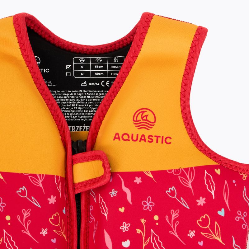 AQUASTIC Junior children's buoyancy waistcoat pink/yellow 3