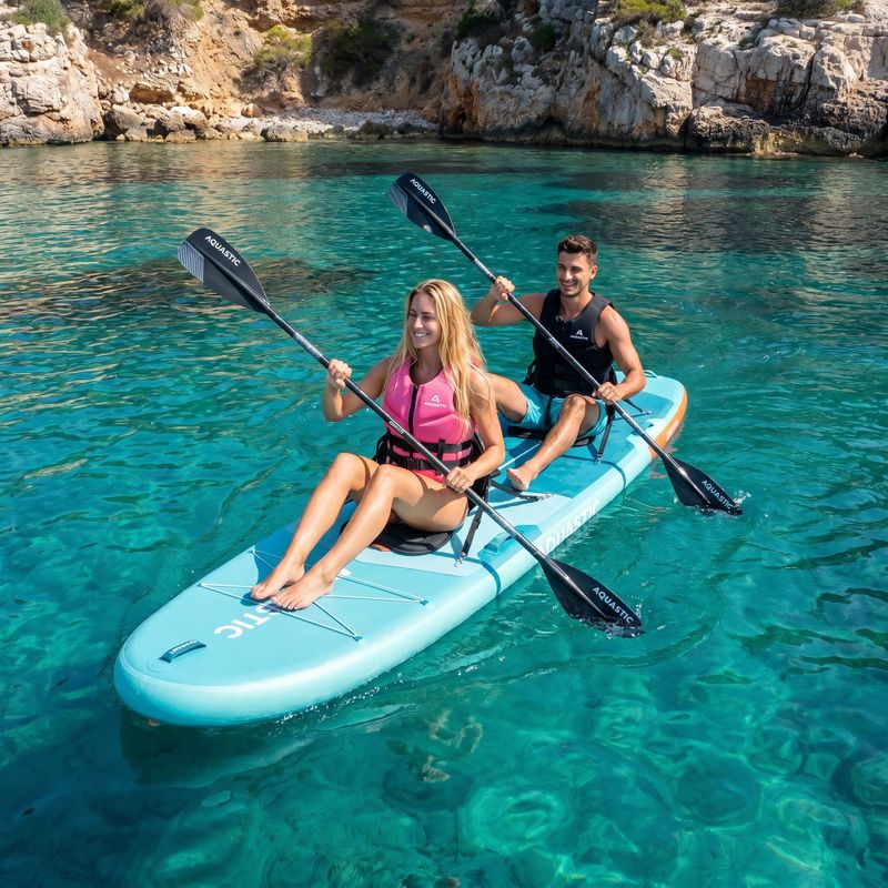 Set board SUP inflatable AQUASTIC Tourer 12'0" 2-os green 21