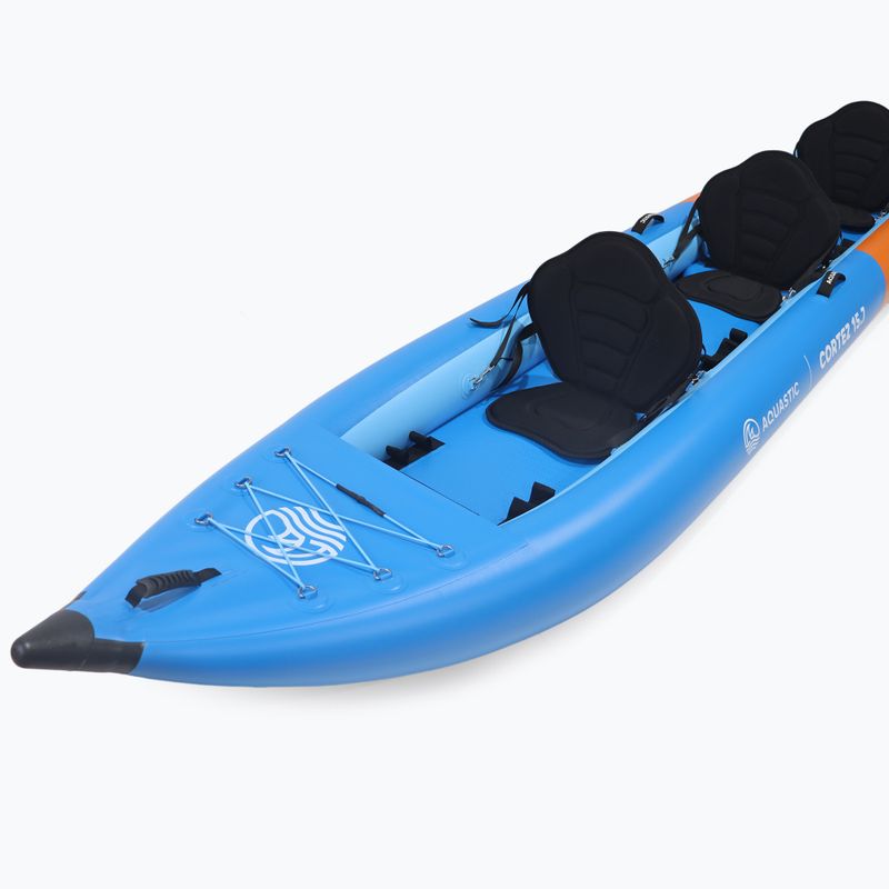 3-person inflatable kayak AQUASTIC Cortez 15'7" hybrid blue 6