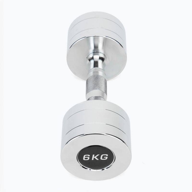 XTREXO chrome dumbbells 2x6 kg silver 3