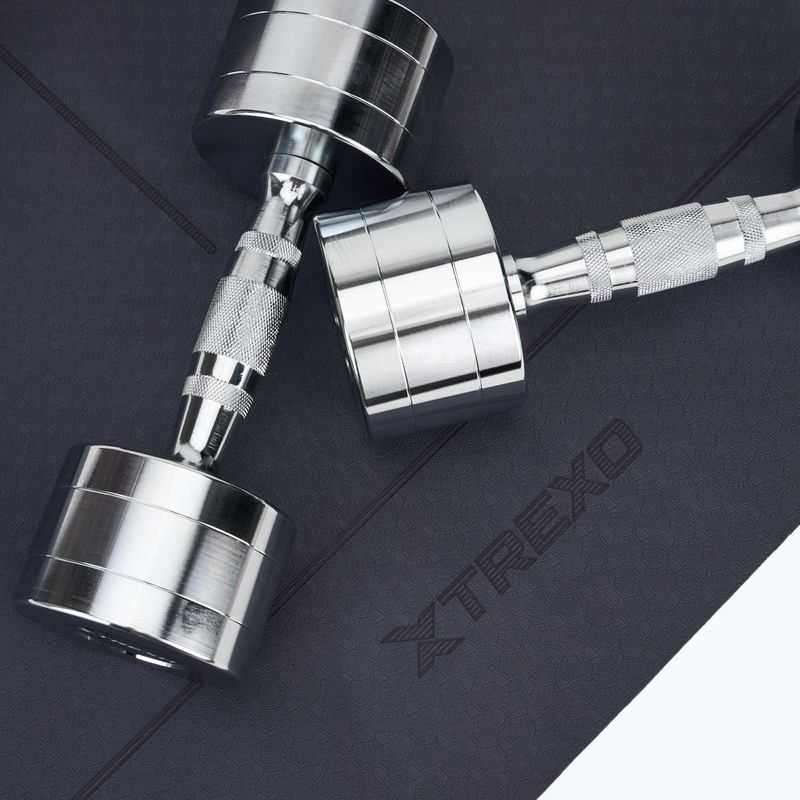 XTREXO chrome dumbbells 2x6 kg silver 6