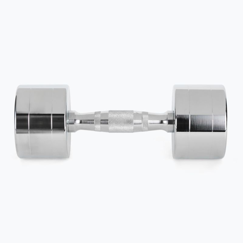 XTREXO chrome dumbbells 2x7 kg silver 4