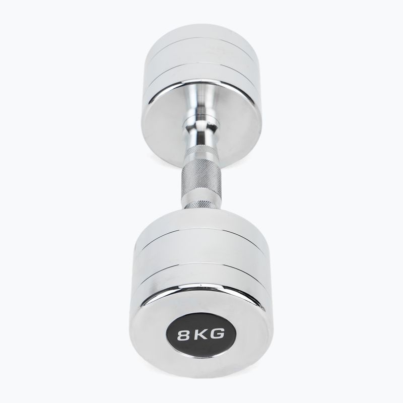 XTREXO chrome dumbbells 2x8 kg silver 3